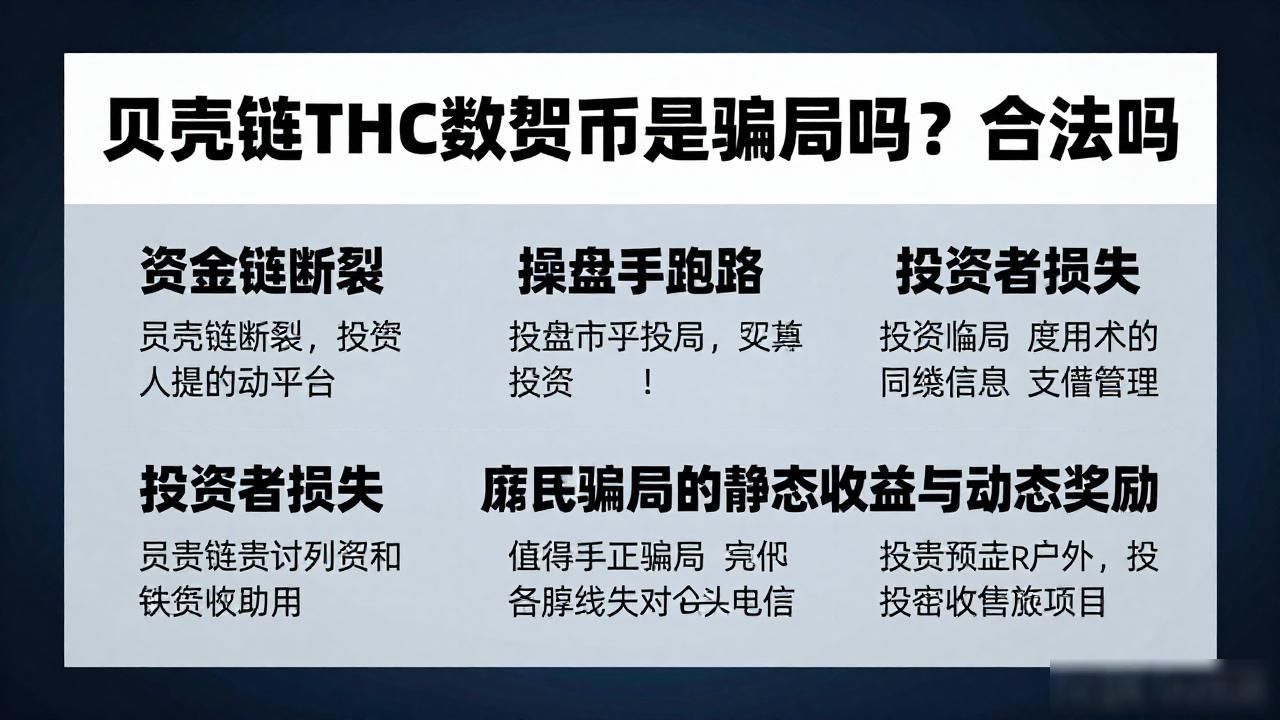 贝壳链THC数字货币是骗局吗？合法吗