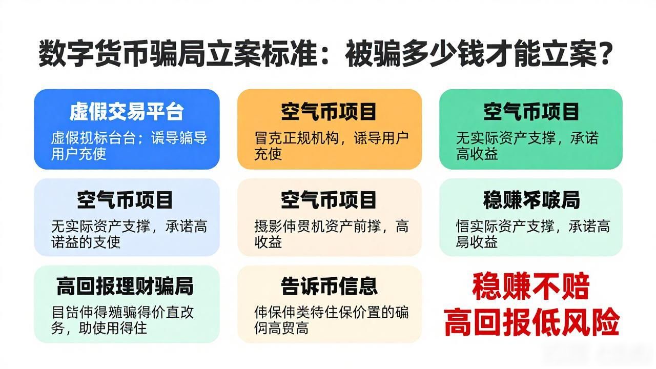 数字货币骗局立案标准：被骗多少钱才能立案？