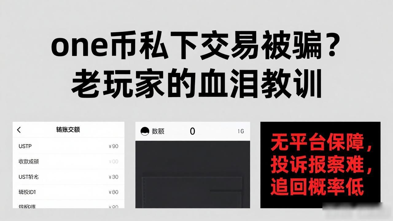 one币私下交易被骗？老玩家的血泪教训