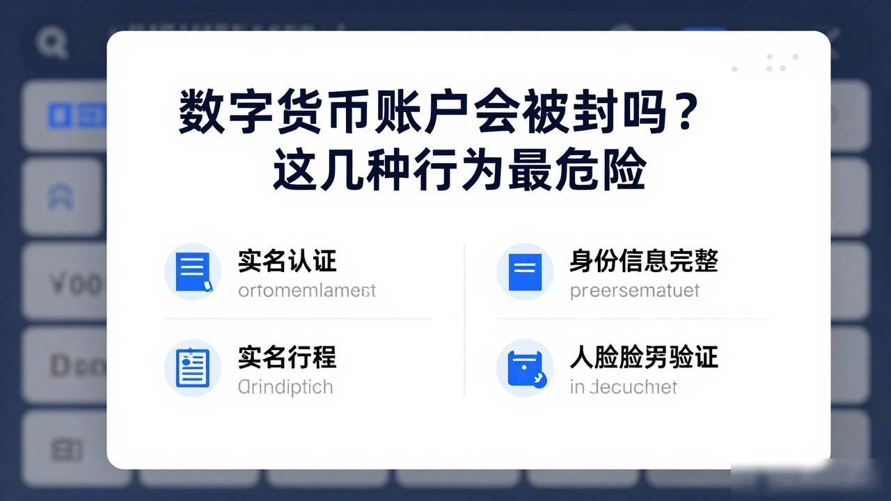 数字货币账户会被封吗？这几种行为最危险