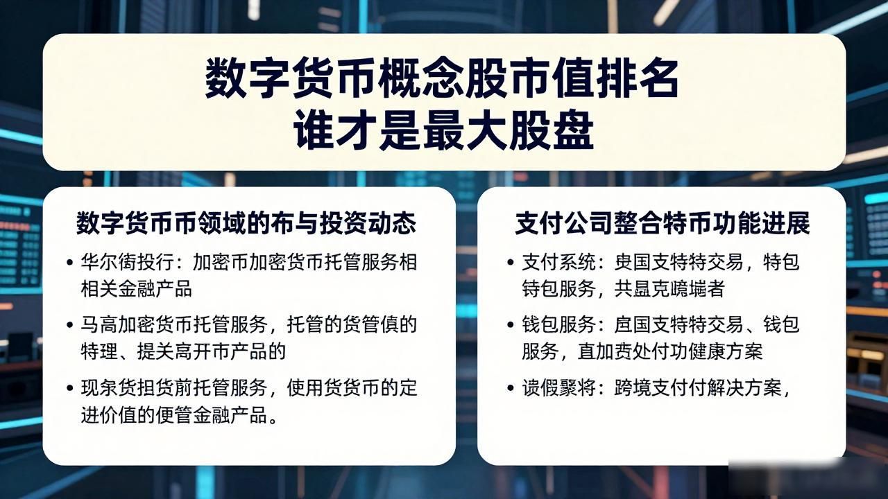 数字货币概念股市值排名 谁才是最大股盘