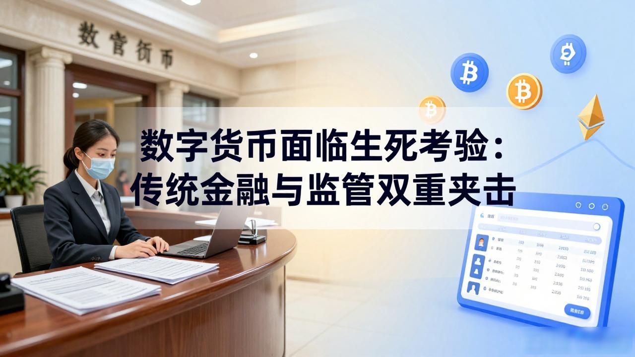 数字货币面临生死考验：传统金融与监管双重夹击