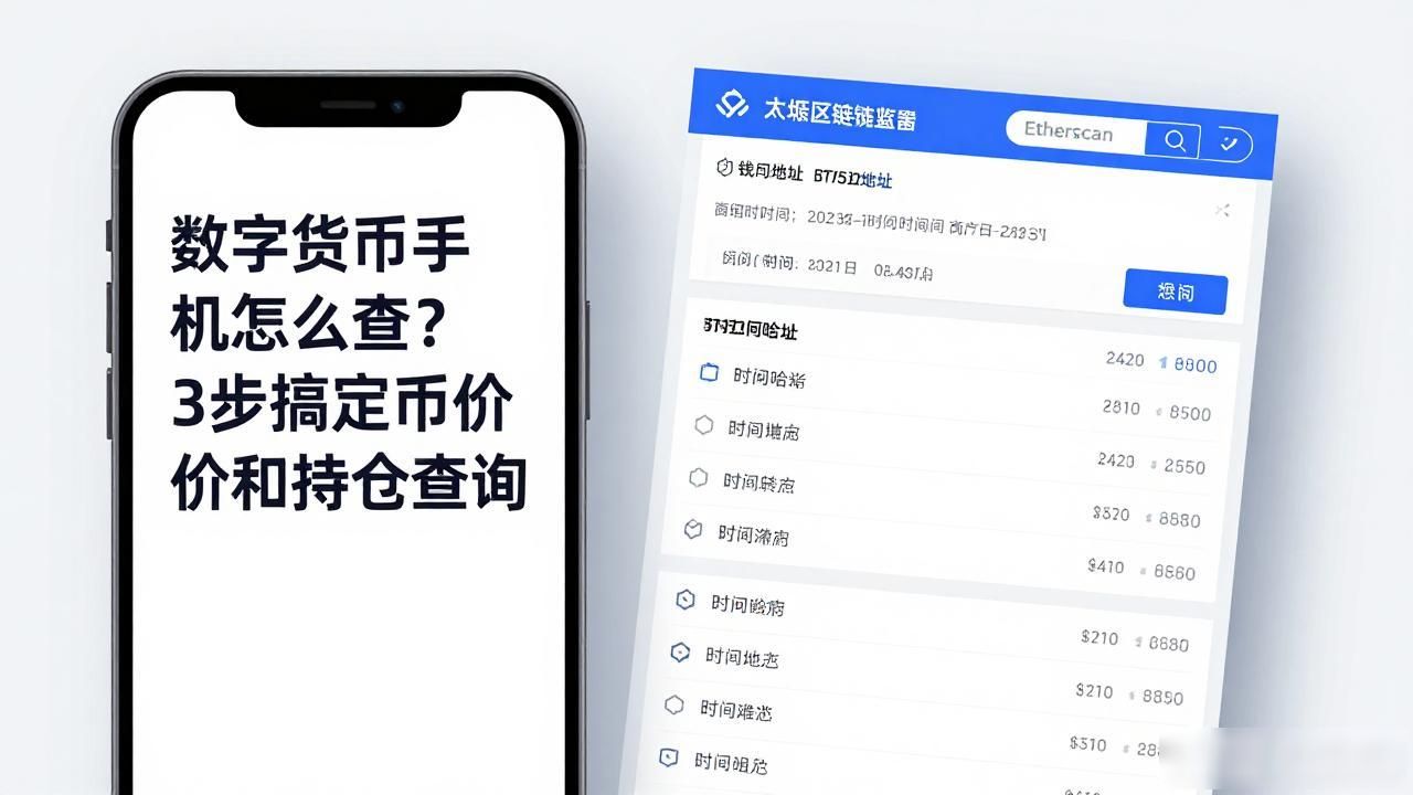 数字货币手机怎么查？3步搞定币价和持仓查询