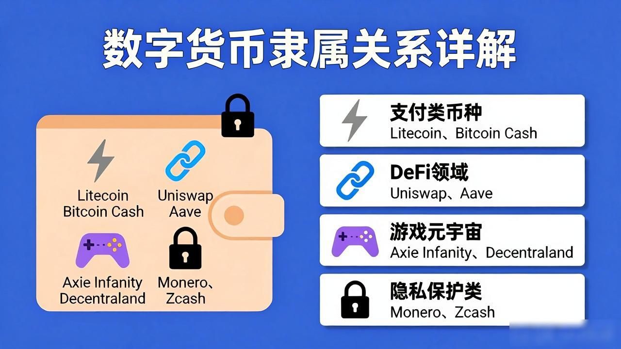 数字货币隶属关系图表详解