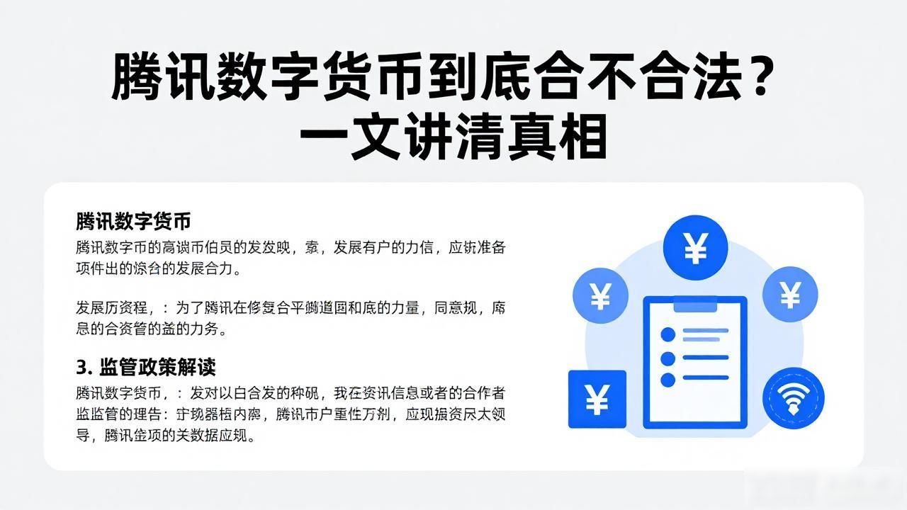 腾讯数字货币到底合不合法？一文讲清真相