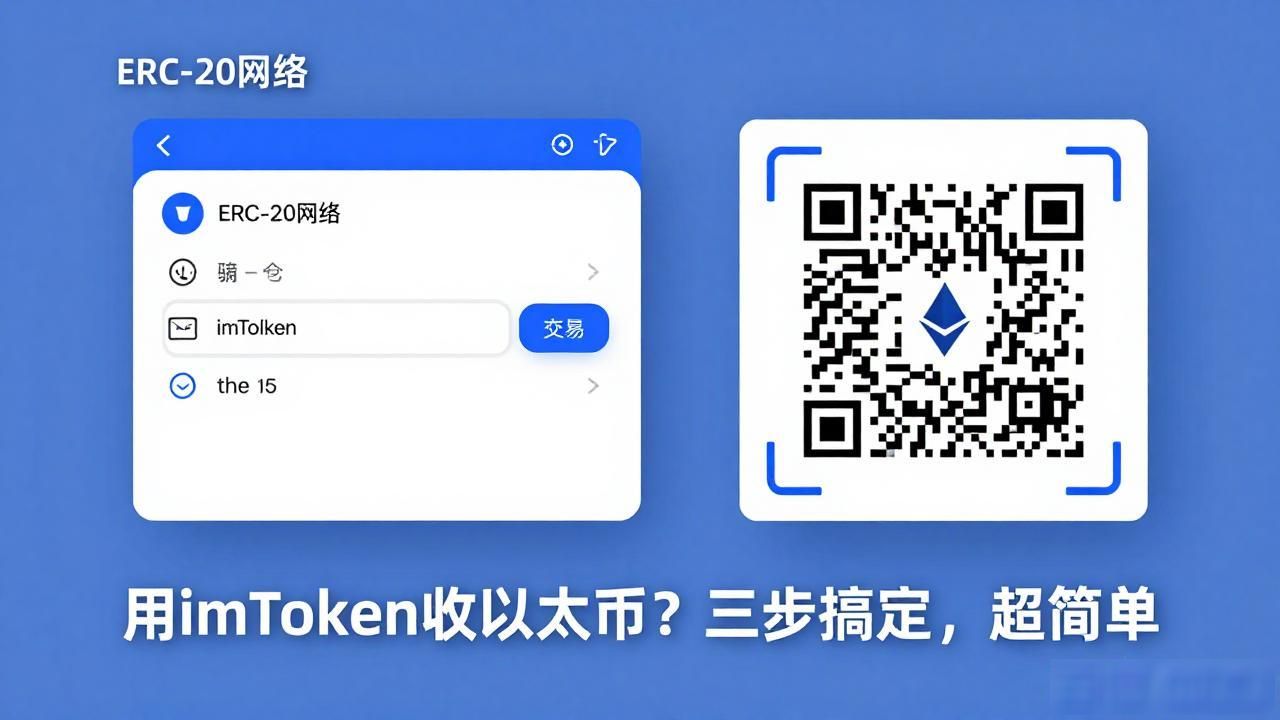 用imtoken收以太坊？三步搞定，超简单