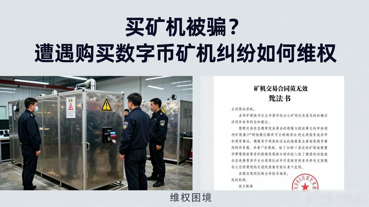 买矿机被骗？遭遇购买数字货币矿机纠纷如何维权