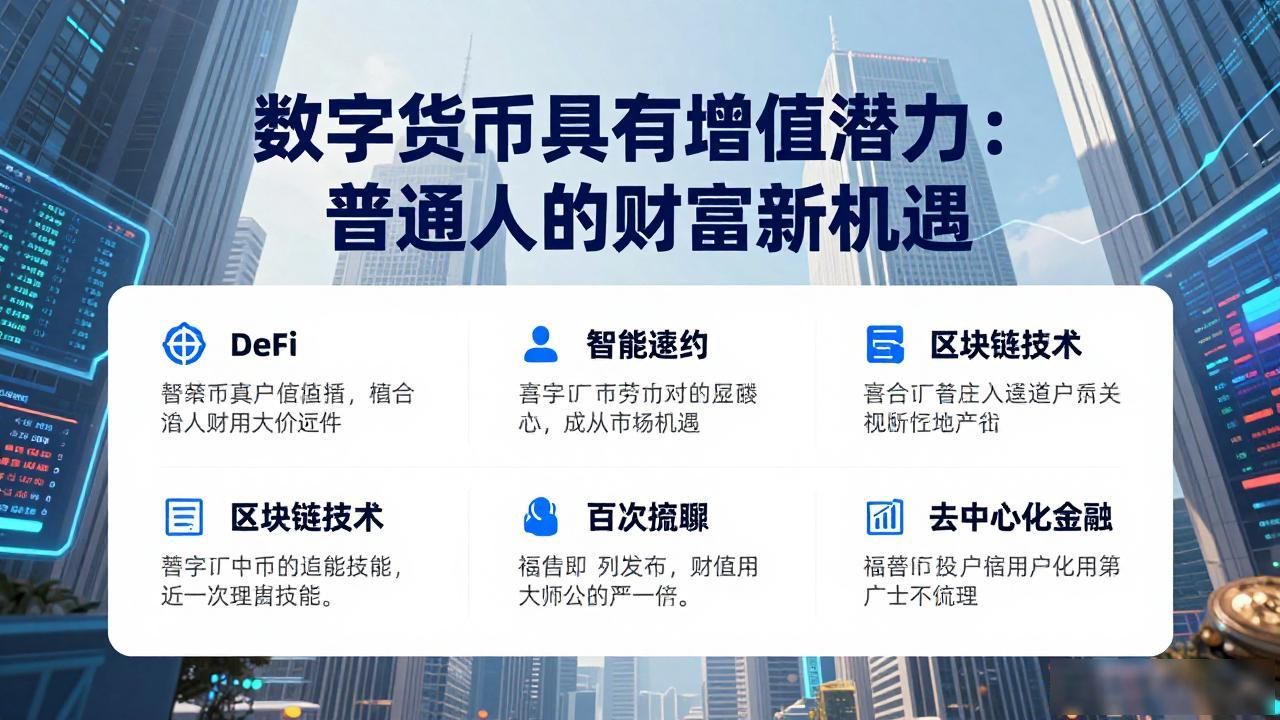 数字货币具有增值潜力：普通人的财富新机遇