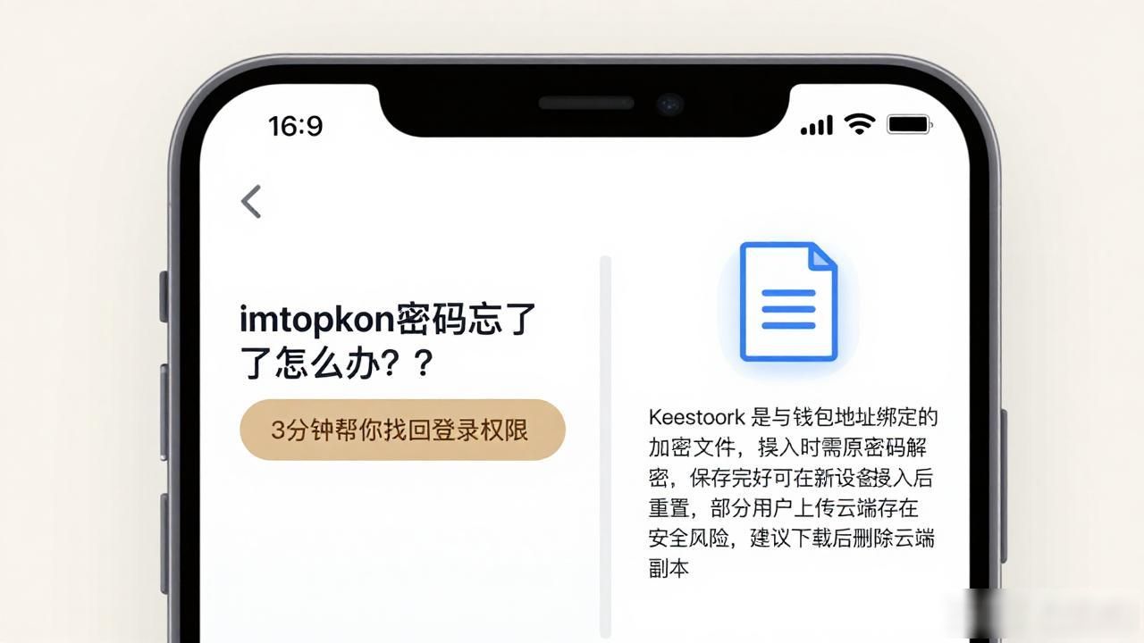 imtoken密码忘了怎么办？3分钟帮你找回登录权限